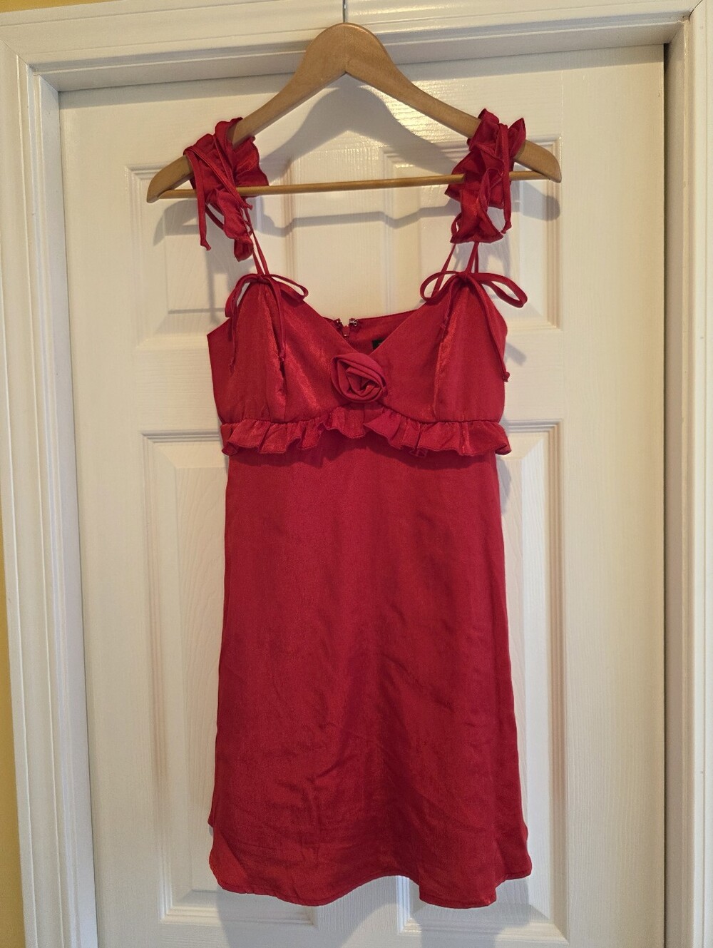 WILD FABLE RED RUFFLED MINI DRESS, SIZE XXS, NWT